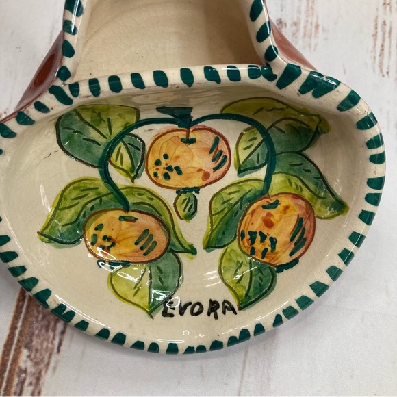 Pottery Olive Dish Signed Hand Painted & Glazed - Picture 2 of 14